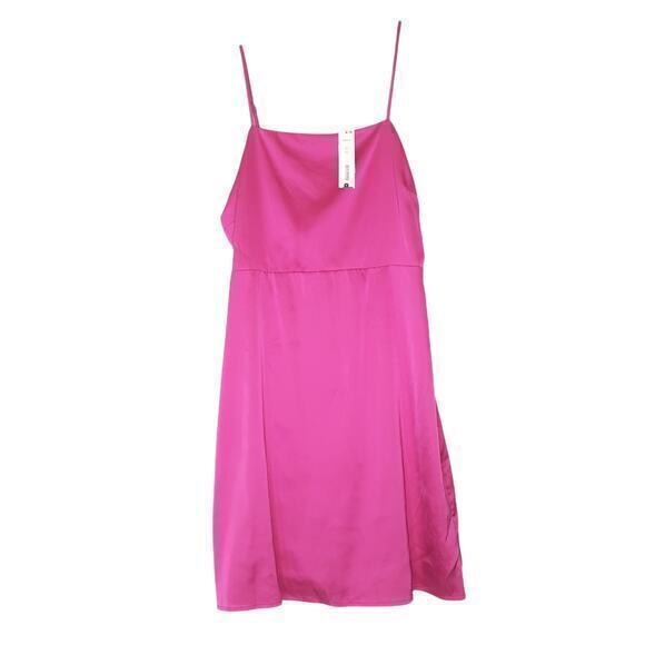 NEW AQUA Bloomindale's Slip Dress Pink Size Medium Party‎ Cocktail Holiday - Picture 1 of 8
